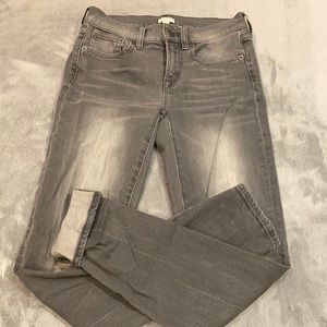 J.Crew faded gray stretch skinny jeans